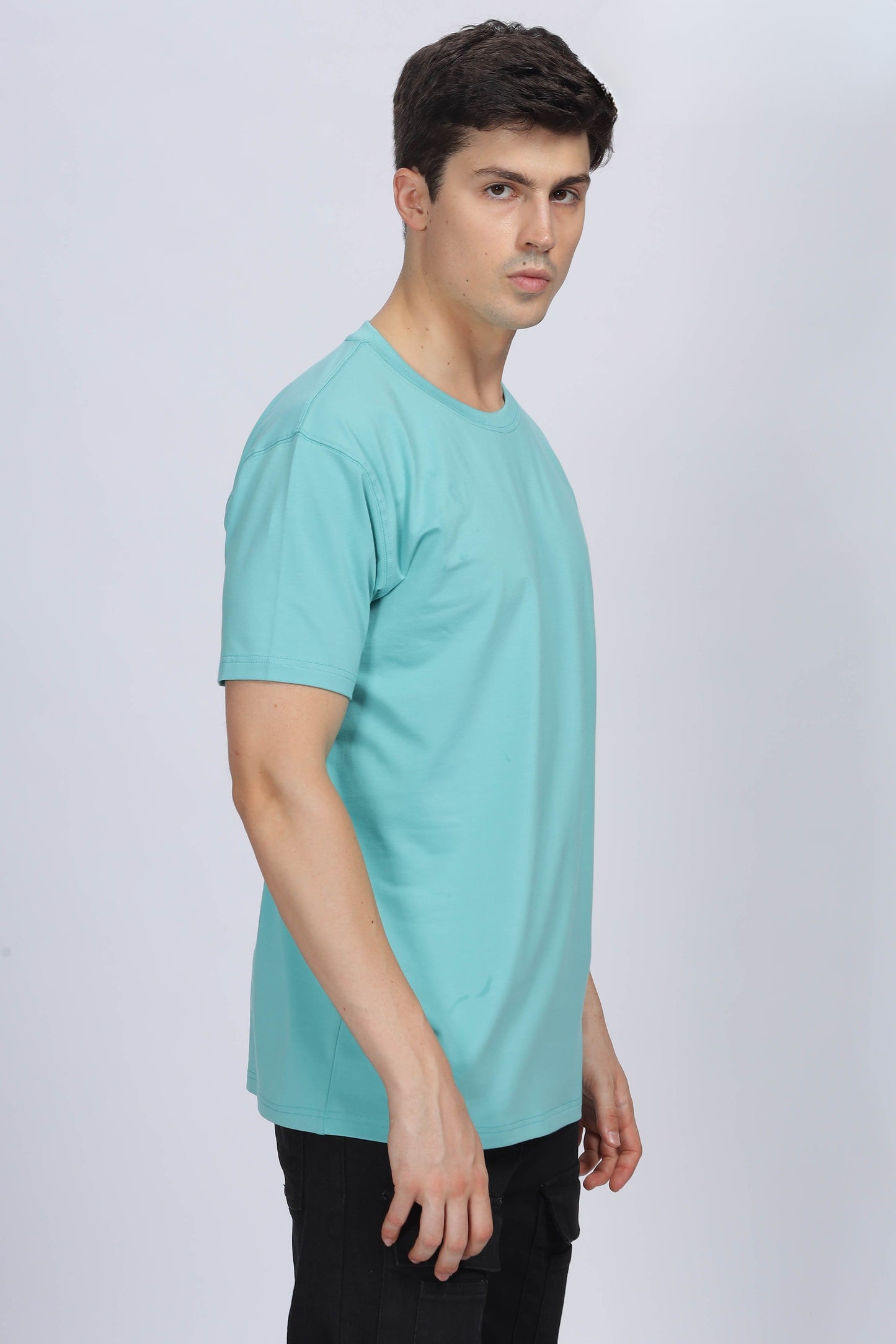 Men's Icy Turquoise Supima Regular Fit Tee