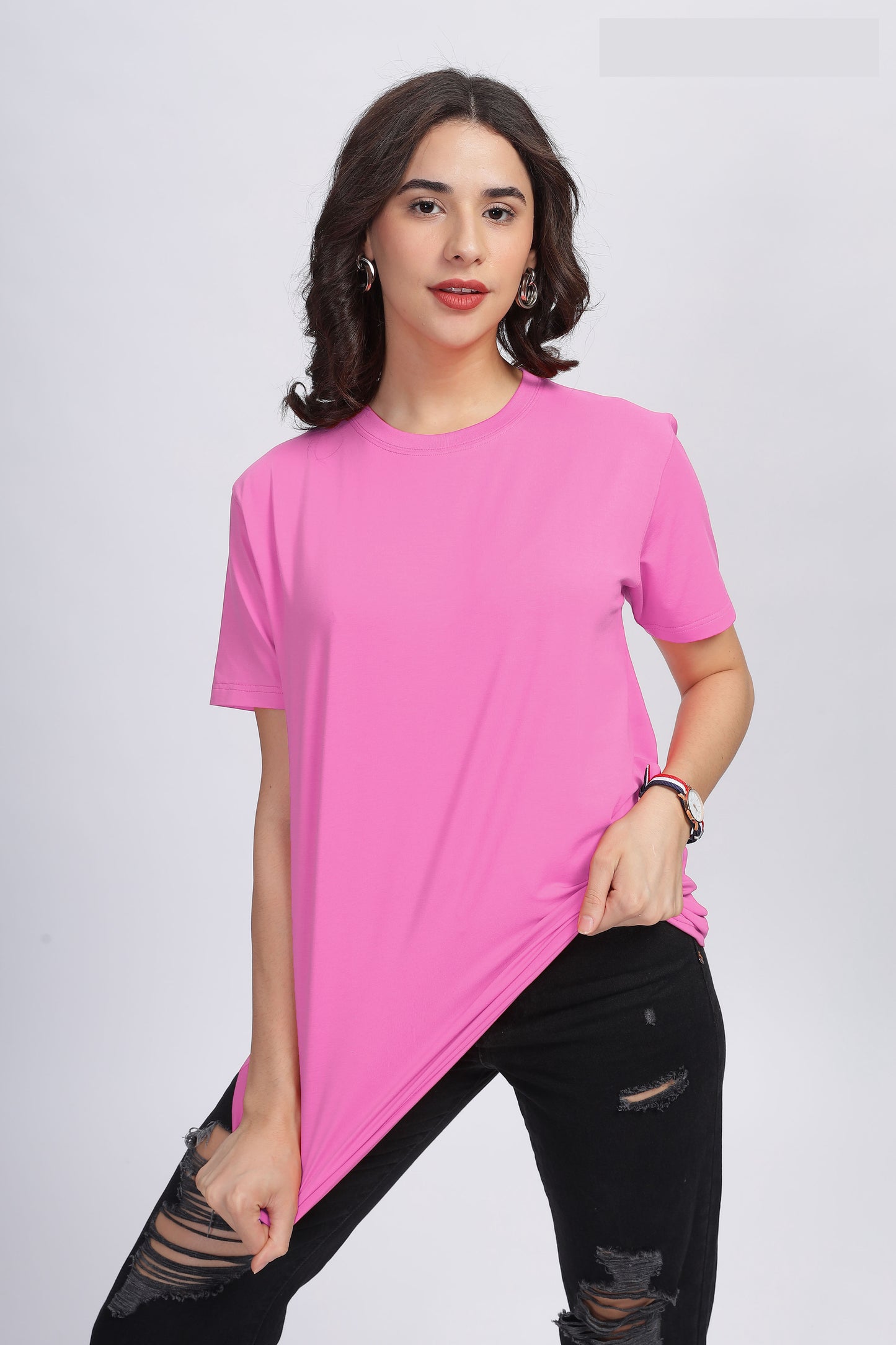 Women's Cool Pink Supima Regular Fit Tee