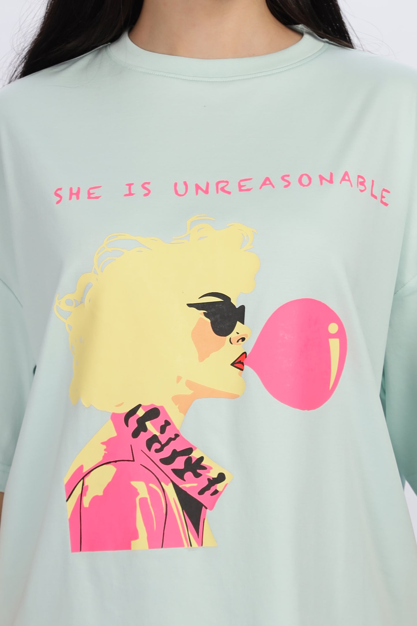 She is Unreasonable Woman Tee - Starlight Blue