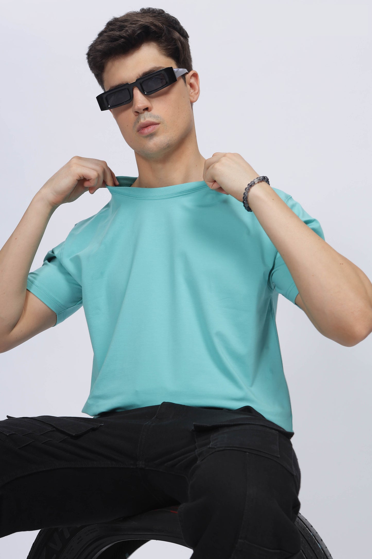 Icy Turquoise Supima Cotton Tee