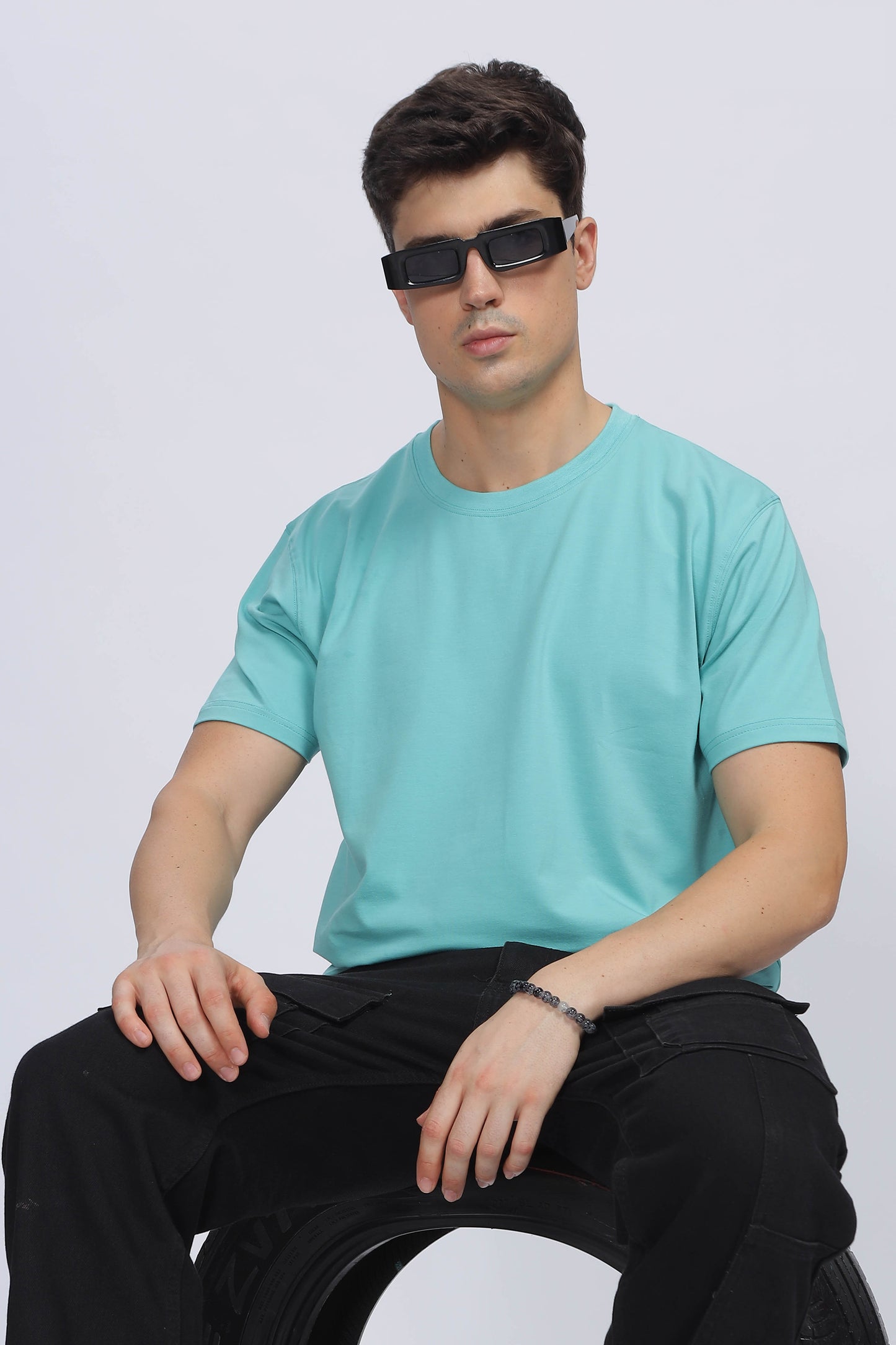 Icy Turquoise Supima Cotton Tee